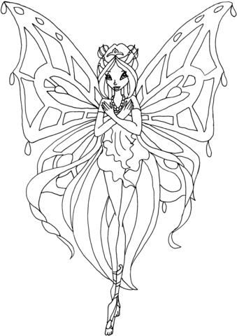 Enchantix Flora Coloring Page